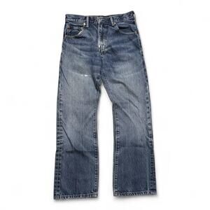 Levi’s Red Tab Straight Leg Jeans – Mid Blue 2000s Fade, Cropped Inseam